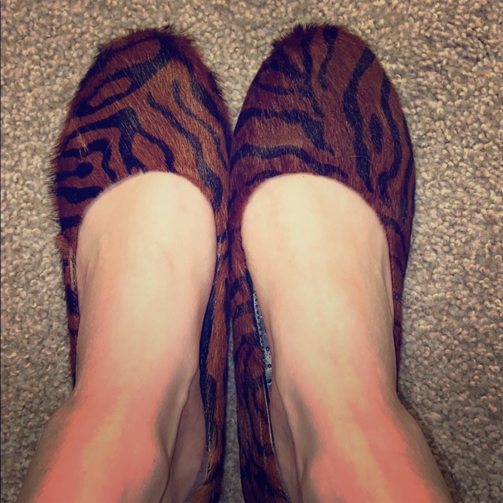 Leather faux fur corkys